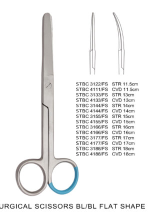 SURGICAL SCISSORS BL/BL FLATE SHAPE
