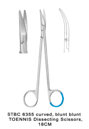 CURVED BLUNT BLUNT TOENNIS DISECTING SCISSORS