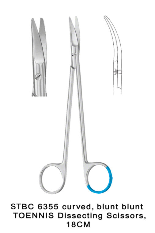 CURVED BLUNT BLUNT TOENNIS DISECTING SCISSORS