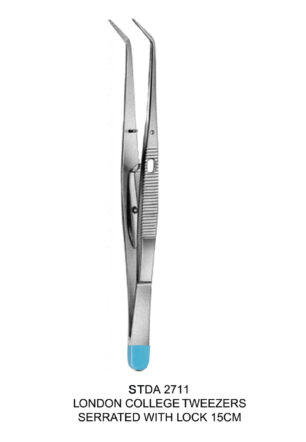 LONDON COLLEGE TWIZZER SERRATED WITH LOCK