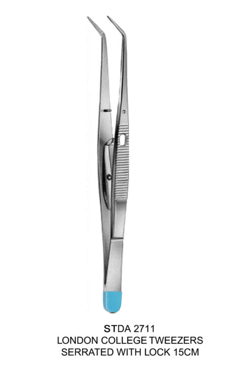 LONDON COLLEGE TWIZZER SERRATED WITH LOCK