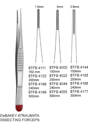 DeBAKEY ATRAUMATA DISSECTING FORCEPS