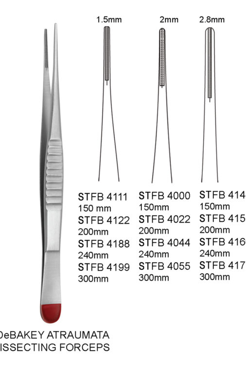 DeBAKEY ATRAUMATA DISSECTING FORCEPS