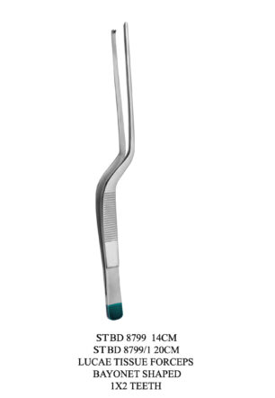 LUCAE TISSUE FORCEPS BAYONET SHAPED