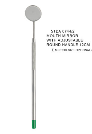 MOUTH MIRROR WITH ADJUSTABLE ROUND HANDLE