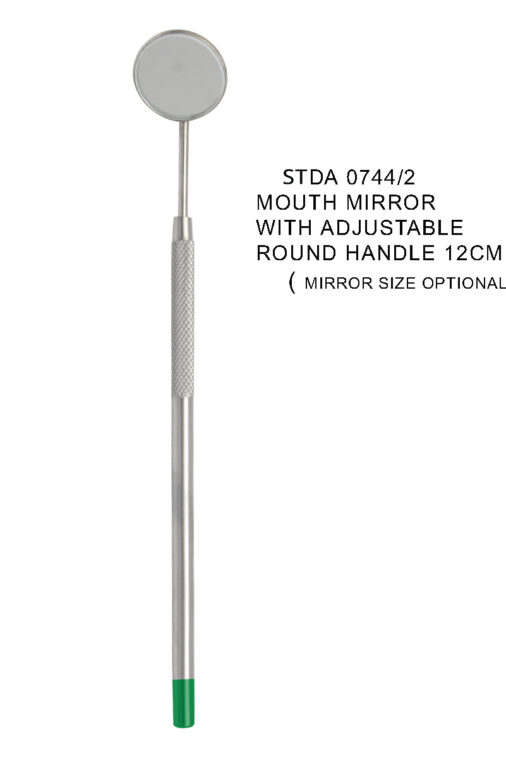 MOUTH MIRROR WITH ADJUSTABLE ROUND HANDLE