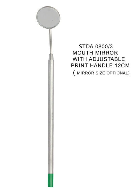 MOUTH MIRROR WITH ADJUSTABLE PRINT HANDLE