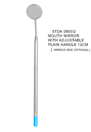 MOUTH MIRROR WITH ADJUSTABLE PLAIN HANDLE