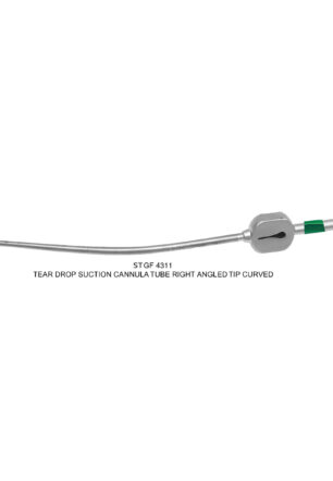 TEAR DROP SUCTION CANNULA TUBE RIGHT & LEFT ANGLED TIP CURVED