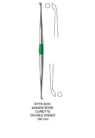 JANSEN BONE CURETTE DOUBLE ENDED