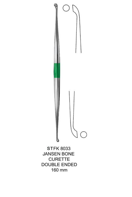 JANSEN BONE CURETTE DOUBLE ENDED