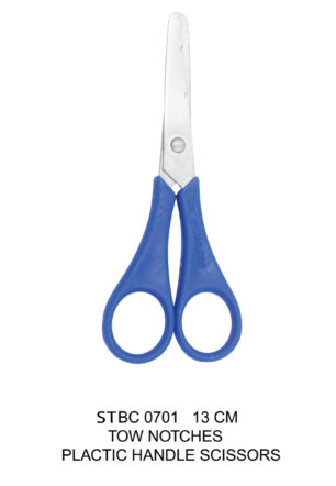 TOW NOTCHES PLASTIC HANDLE SCISSORS