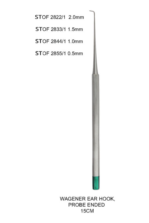 JANSEN ROUND HANDLE EAR CURETTE DOUBLE ENDED