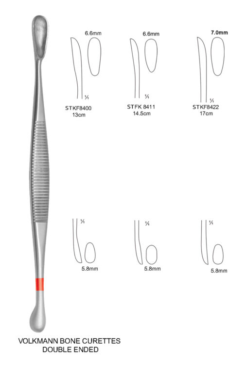 VOLKMANN BONE CURETTES DOUBLE ENDED