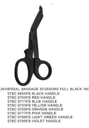 UNIVERSAL BANDAGE SCISSORS FULL BLACK
