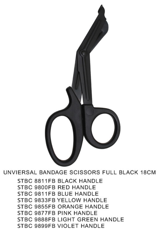 UNIVERSAL BANDAGE SCISSORS FULL BLACK