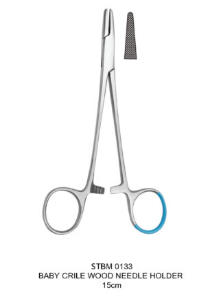 BABY CRILE WOOD NEEDLE HOLDER