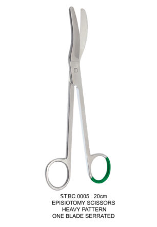 EPISIOMY SCISSORS HEAVY PATTERN ONE BLADE SERRATED