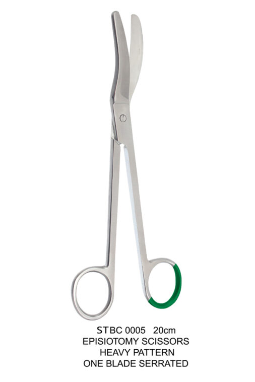 EPISIOMY SCISSORS HEAVY PATTERN ONE BLADE SERRATED
