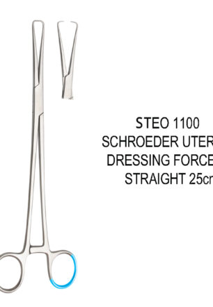 SCHROEDER UTERINE DRESSING FORCEPS STRAIGHT