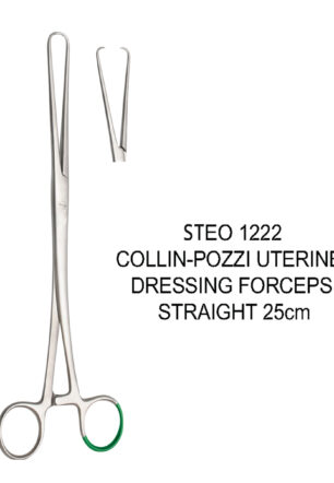 COLLIN POZZI UTERINE DRESSING FORCEPS STRAIGHT