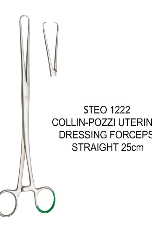 COLLIN POZZI UTERINE DRESSING FORCEPS STRAIGHT