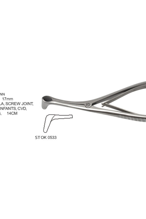 BACKMANN NASAL SPECULA SCREW JOINT FOR USE IN INFANTS CVD SIDEWARDS