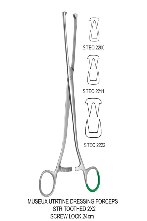 MUSEUX UTRTINE DRESSING FORCEPS