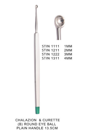 CHALAZION & CURETTE ROUND EYE BALL PLAIN HANDLE