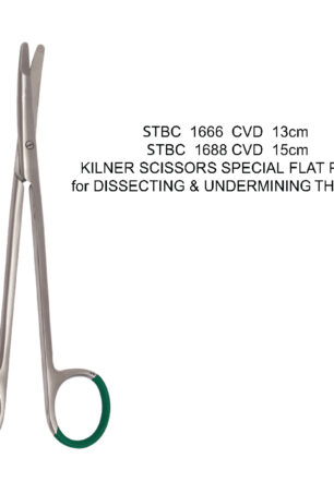 KILNER SCISSORS SPECIAL FLAT POINT FOR DISSECTING & UNDERMINING THE SKIN